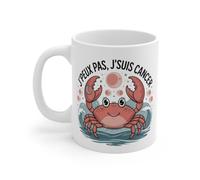 Teecustom Tasse Astrologie Poissons - Mug Zodiaque “J’Peux Pas J’suis Poissons” - Cadeau Signe Eau Céramique 325ml (Cancer, 325ml)