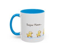 Teecustom Tasse Bonjour Maman - Merci de Toujours Me Montrer le Chemin - Mug Canards Aquarelle Cadeau Maman 325ml