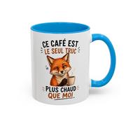 Teecustom Tasse Ce Café Est Le Seul Truc Plus Chaud Que Moi - Mug Humour Renard et Café - Cadeau Original 325ml