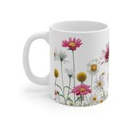 Teecustom Tasse Champ de Marguerites Design Floral Naturel et Champêtre Mug Marguerites et Fleurs des Champs