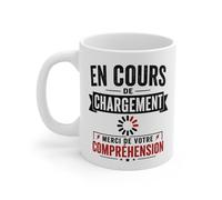 Teecustom Tasse En Cours De Chargement Merci De Votre Compréhension - Mug Humour Fatigue Vintage - Cadeau Drôle Homme Femme 325ml