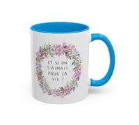 Teecustom Tasse Et Si On S’Aimait Pour La Vie - Mug Couronne Fleurie Romantique - Cadeau Couple Amour Mariage