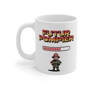 Teecustom Tasse Futur Pompier Garçon - Mug Métier Incendie 325ml - Cadeau Jeune Secouriste Héros du Feu