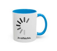 Teecustom Tasse Humoristique Je Réfléchis - Mug Minimaliste Icône Chargement - Cadeau Fun Bureau Collègue G ramique 325ml