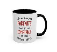 Teecustom Tasse Humour Comptable Je Ne Suis Pas Parfaite Mais Comptable - Mug Citation Métier - Cadeau Drôle Comptabilité 325ml
