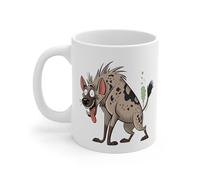 Teecustom Tasse Humour Hyène qui Pète - Mug Cartoon Drôle 325ml Cadeau Rigolo Collègue