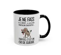 Teecustom Tasse Je Ne Fais Pas De Bruit Je Laisse Mon Pantalon Chuchoter - Mug Humour Hyène - Cadeau Blague Adulte 325ml