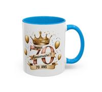 Teecustom Tasse Joyeux 70e Anniversaire - Mug Anniversaire 70 Ans Élégant - Cadeau Original Anniversaire - Céramique 325ml