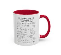 Teecustom Tasse La Réponse à la Vie à l’Univers et à Tout le Reste 42 - Mug Humour Geek Mathématiques Sciences - Cadeau Homme Femme 325ml