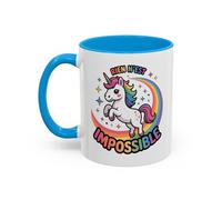 Teecustom Tasse Licorne Motivation “Rien n’est impossible” - Mug Inspirant Arc-en-ciel Fantaisie - Cadeau Positif