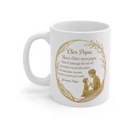 Teecustom Tasse Message Papa - Mug Citation Amour Papa - Cadeau Émotionnel Fête des Pères Original 325ml