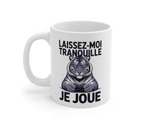 Teecustom Tasse Ours Gamer - Mug Laissez-Moi Tranquille Je Joue - Cadeau Drôle Geek pour Homme ou Femme (Tigre)