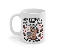 Teecustom Tasse Panda Roux Drôle - Mug Café « J’ai un grain » - Cadeau Humour Mignon et Original 325ml (Petit fils)