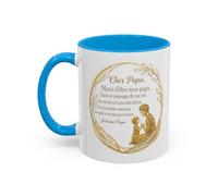Teecustom Tasse Papa Message Amour 325ml - Mug Céramique Cadeau Père Élégant Doré Citation Touchante Famille