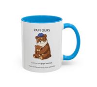 Teecustom Tasse Papi Ours 325ml - Mug Céramique Cadeau Grand-Père Animal Mignon Famille Idée Originale