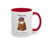 Teecustom Tasse Papi Ours 325ml - Mug Céramique Cadeau Grand-Père Animal Mignon Famille Idée Originale