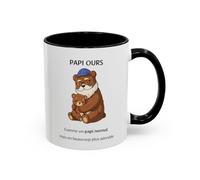 Teecustom Tasse Papi Ours 325ml - Mug Céramique Cadeau Grand-Père Animal Mignon Famille Idée Originale