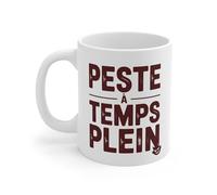 Teecustom Tasse Peste à Temps Plein - Mug Drôle Femme Caractère - Idée Cadeau Ado, Copine ou Collègue