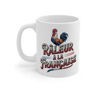Teecustom Tasse Râleur à la Française 325ml Mug Humour Tricolore Coq Français Cadeau Original Made in France