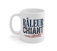 Teecustom Tasse Râleur Chiant Mais Adorable - Mug Homme Humour Amour - Cadeau Couple Céramique 325ml