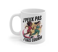 Teecustom Tasse Running Femme 325ml - J’Peux Pas j’Vais Courir - Mug Humour Sport Fitness Jogging Cadeau Motivation