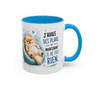 Teecustom Tasse Spitz Nain Drôle Homme Femme - Mug J'Avais des Plans Maintenant Je Ne Fais Rien - Cadeau Humour Chien 325 ml