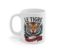Teecustom Tasse Tigre 325ml - Mug Force et Honneur - Design Animal Puissant Motivant - Céramique Cadeau Original