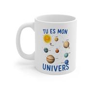 Teecustom Tasse Tu Es Mon Univers - Mug Romantique Système Solaire - Cadeau Amour Homme Femme 325ml