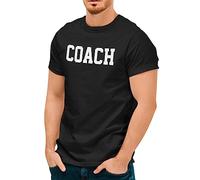 TeeDesign T-shirt Coach - Entraîneurs Sportifs, Monsieur de Football, Volley Basket, Personal Trainer, Professeurs de Yoga, T-shirt noir pour Homme et Femme pour Qui Entraîne - Coach, coach, Medium
