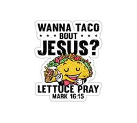 Teegarb Letter Blanket Autocollant humoristique de la prêtrise Enthrone Église catholique pasteur jeu de mots hilarant religion autocollants pour ordinateur portable voiture 10,2 x 10,2 cm / blanc