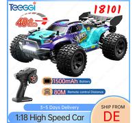 Teeggi 1:18 voiture à dérive haute vitesse 4WD RC voiture avec lumières Led 40KM 2.4G télécommande voiture tout-terrain Monster Truck jouet pour enfant cadeau 18101-GR-3B BX