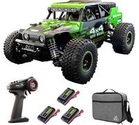 Teeggi 1/20 Voiture télécommandée, 40 km/h RC Haute Vitesse Tout-Terrain Drift Voiture de Course pour Adultes, 2.4G Moteur à Balais de Charbon 4WD Course Tout-Terrain Buggy, 3 Batteries (Vert)