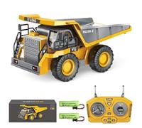 Teeggi Chargeur compact radiocommandé pour enfants, 9 canaux 1:20 RC - Camion-bennne jouet - Véhicule de chantier - Dumper - Convient aux enfants