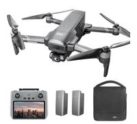 Teeggi F22 S2+ XR Drone avec caméra 4K professionnelle pour adultes, télécommande avec écran, distance de vol 6 km, éviter les obstacles avant, le cardan à 2 axes, les drones GPS, 2 batteries