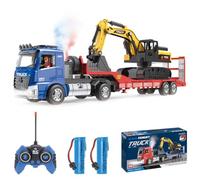 Teeggi Pelleteuse télécommandée pour garçons et enfants à partir de 6 à 12 ans, 6 canaux avec effets lumineux et sonores, 689-96A, bleu