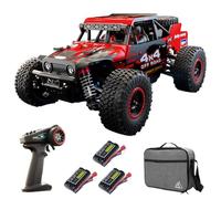Teeggi SG202 MAX Voiture télécommandée pour adultes 60 km/h avec sac de transport, 1/20 4WD Off Road Race Buggy, moteur sans balais RC haute vitesse Offroad Drift voiture de course, 3 batteries, rouge
