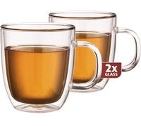 teeglas doppelwandig 13 cm Glas transparent 2 Stück