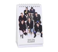 Teegxddy 1 PCS Calendrier de bureau 2026,SK5 k-pop Calendrier des produits dérivés de célébrités,13 x 23 cm creux Calendrier de bureau,Calendrier photo calendrier,Cadeaux adaptés aux fans(SK5)