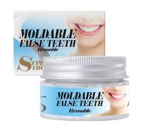 Teegxddy 1 Pièces Kit de Réparation Dentaire Provisoire Pansement & Ciment Dentaire, Fixation Temporaire pour Dentier et Fausse Dent Naturelle à Poser, Moulable et Prêt à l'Emploi