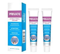 Teegxddy 2 Pièces Crème Antibactérienne Privée, Hommes Crème Anti-démangeaisons pour Parties Intimes, Antifongique pour Intimes de Traitement des Démangeaisons, Apaisante à Usage Externe (A)