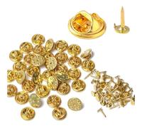 Teegxddy 50 Pièces Fermoir Pins Sangles de Verrouillage Artisanat Faisant des Insignes Attache Broche Pins