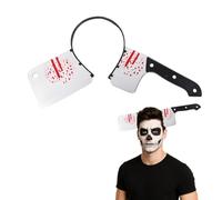 Teegxddy Aro Para El Pelo De Halloween,Diadema Cuchillo Halloween,Sangre De Terror,Cuchillo De Cocina Falsa,Diadema Gótica,Decoración De Utilería
