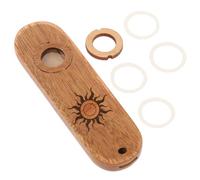 Teegxddy Bois Kazoo Portable en Bois Kazoo Guitare Ukulélé Accompagnement Instrument À Vent,avec 4 membranes et Un Anneau de diaphragme