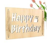 Teegxddy Carte Anniversaire en Bois, Cadeau d'argent du Anniversaire en Bois,Carte-Cadeau en Espèces en Bois,Les Cartes d’Anniversaire sont Utilisées pour Emballer De l’Argent-Happy Birthday