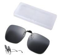 Teegxddy Clip lunettes conduite de nuit,lunette vision nocturne,verres polarisés anti-Éblouissement,lunette anti eblouissement conduite,lunette de nuit pour Hommes Femmes conduire
