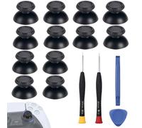 Teegxddy Ensemble de 12 Pièces Joystick Thumbstick Manette Accessoires avec Outils Réparation,Capuchon de Stick Analogique pour Nintendo, Remplacement pour Manette,Joystick Analogique PS5