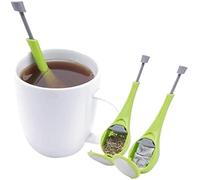 Teegxddy Paquet de 2 boule à thé, filtre thé,infuseur à thé réutilisable de type poussoir pour thé en vrac pour la plupart des théières à tasses