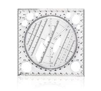 Teegxddy Règle Règle De Dessin Spéciale Pour La Papeterie Dessin Polyvalent Rond Ligne Parallèle Plate Règle En Plastique Transparente Bureau Regles 12 Cm/4,72 Pouces