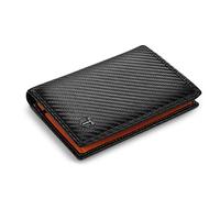 TEEHON® Classique Portefeuille Homme en Cuir Véritable Porte-Monnaie avec Blocage RFID/NFC 13 Porte Carte Crédit, 2 Compartiment à Billets, Poche à Monnaie avec Boîte Cadeau- Noir