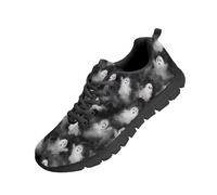 teeinprint Baskets d'Halloween pour homme et femme - Maille respirante - Chaussures de marche à lacets pour jogging, tennis, sport, gym, Fantômes d'Halloween, 39 EU